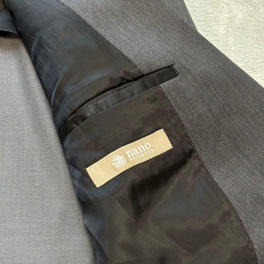 未使用に近い✨ナノユニバース 3ピース セットアップスーツ 2B シルク 48