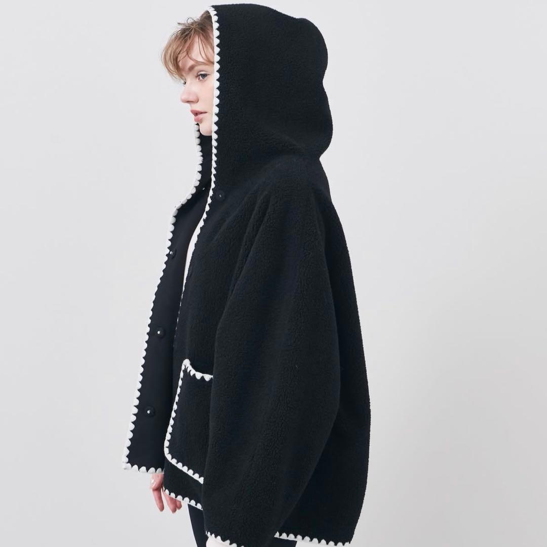 ジャケット・アウター liten/Scallop Boa Hoodie