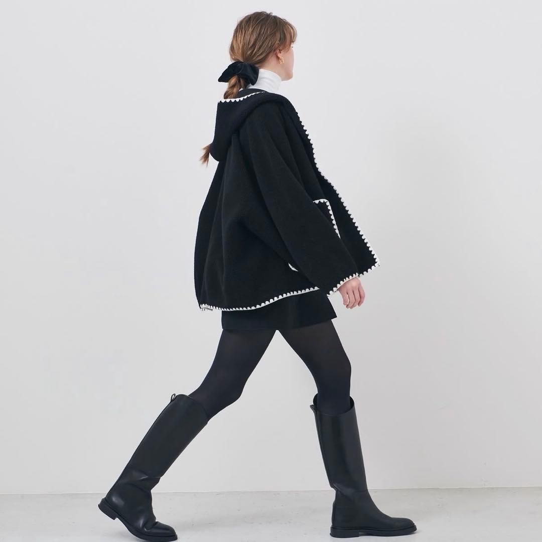 ジャケット・アウター liten/Scallop Boa Hoodie