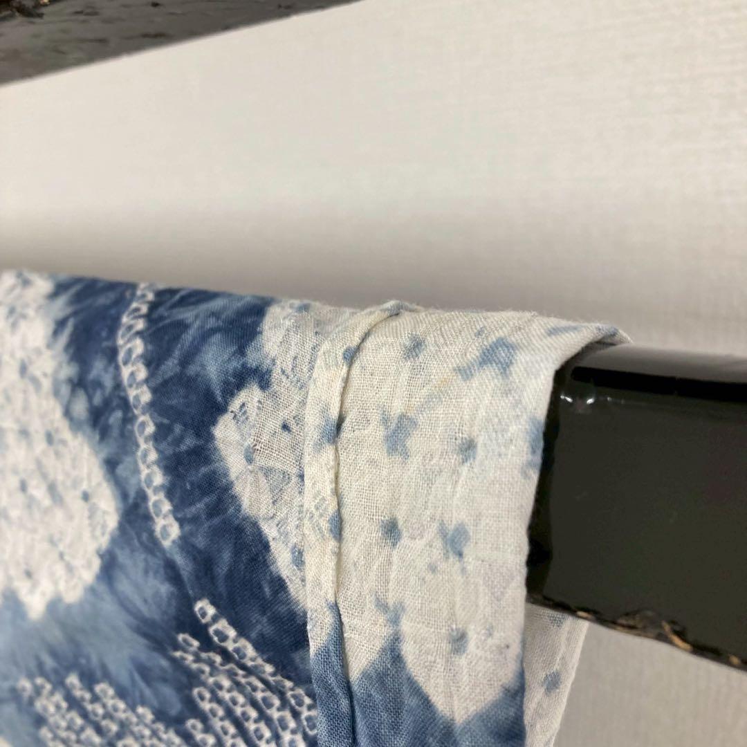 つ*ね様 有松絞り 木綿 浴衣 素敵な染め 着物 U-5856