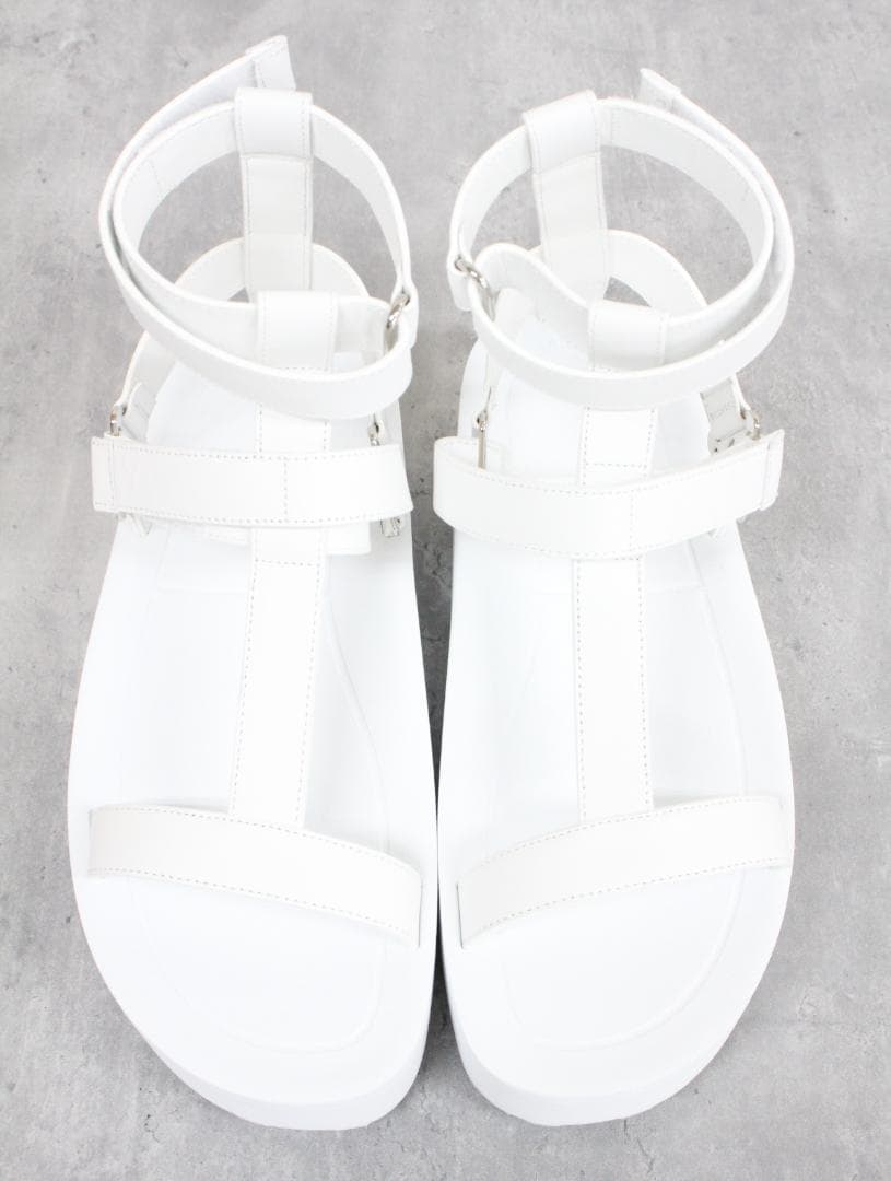 ▲未使用 エルメス エニド レザー サンダル ホワイト39 約25.5㎝