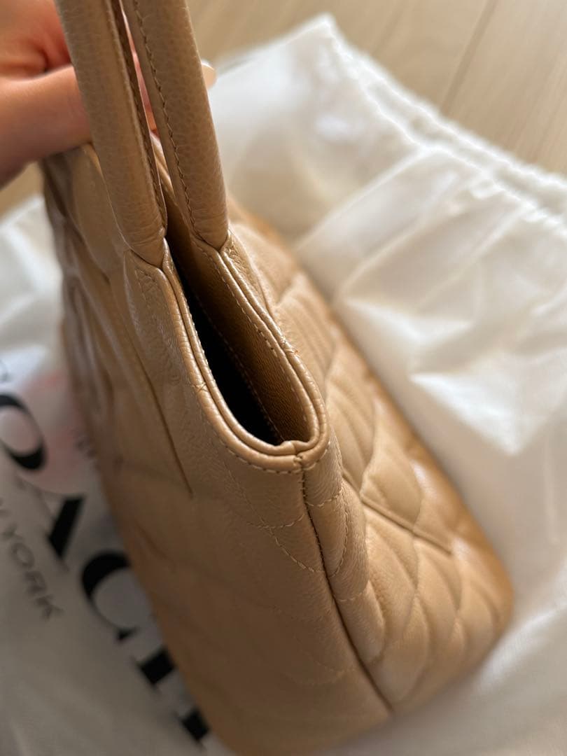 CHANEL ベージュ 復刻トートキャビアスキン トート/ハンドバッグ