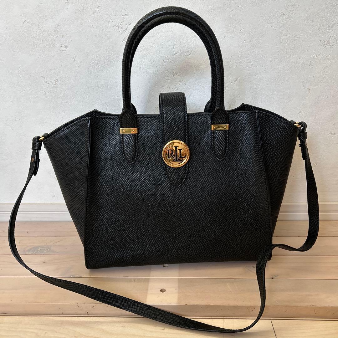 ローレンラルフローレン☆2ウェイレザーショルダーバッグ