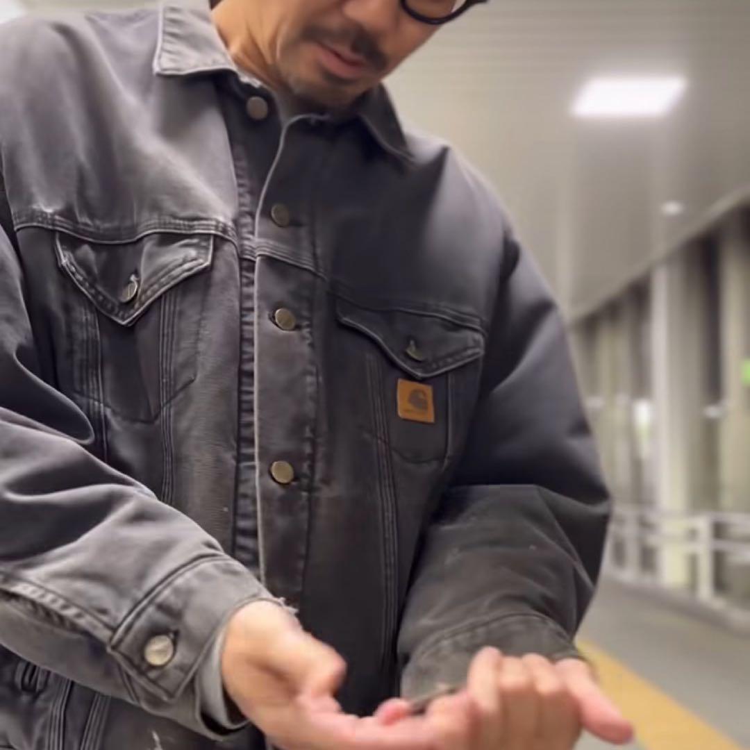 【希少】カーハート ダックトラッカージャケット XL ブラック 黒 フェード