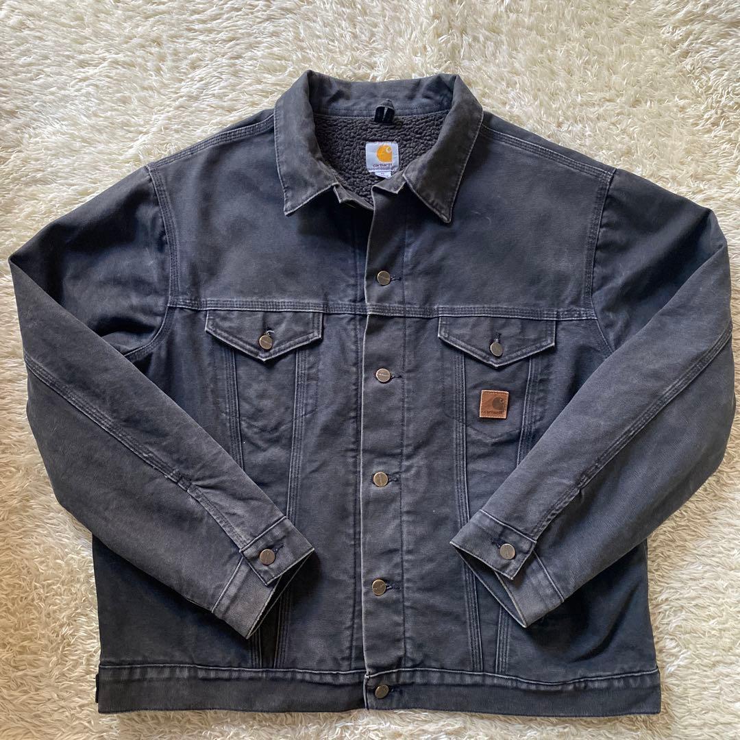 【希少】カーハート ダックトラッカージャケット XL ブラック 黒 フェード