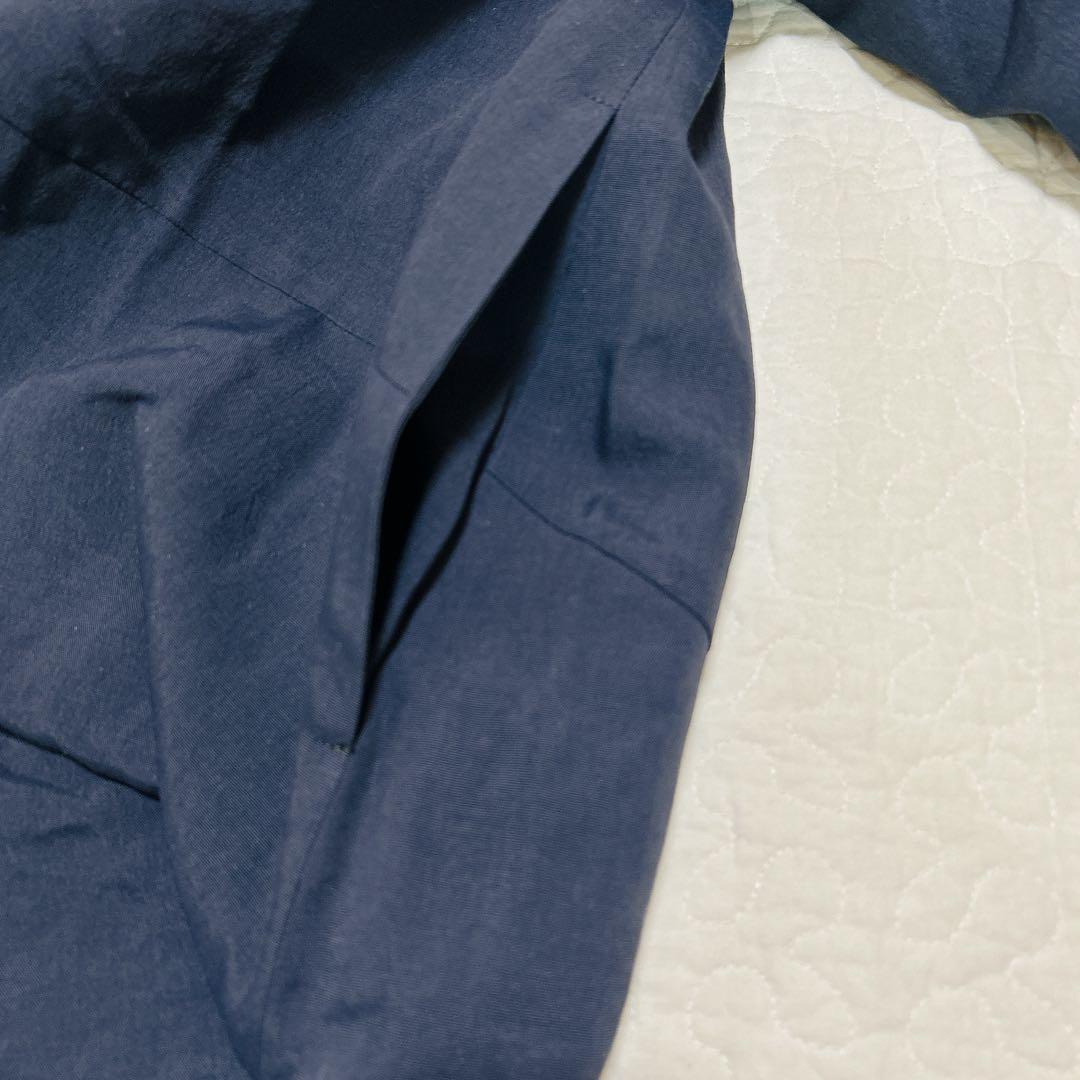 芽風 定価6.9万 近年 ロゴタフタ ジャケット アウター ネイビー 38