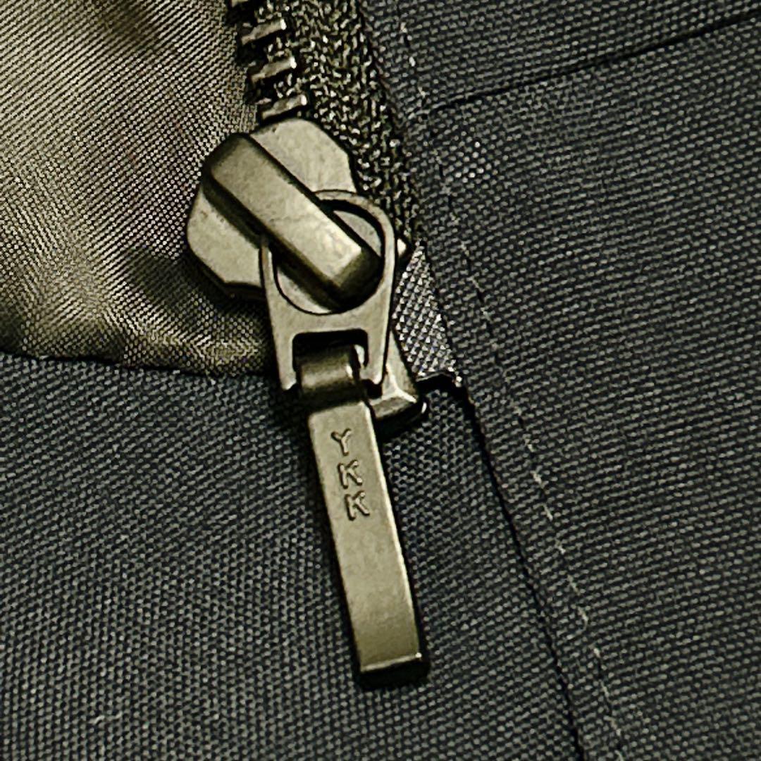 芽風 定価6.9万 近年 ロゴタフタ ジャケット アウター ネイビー 38