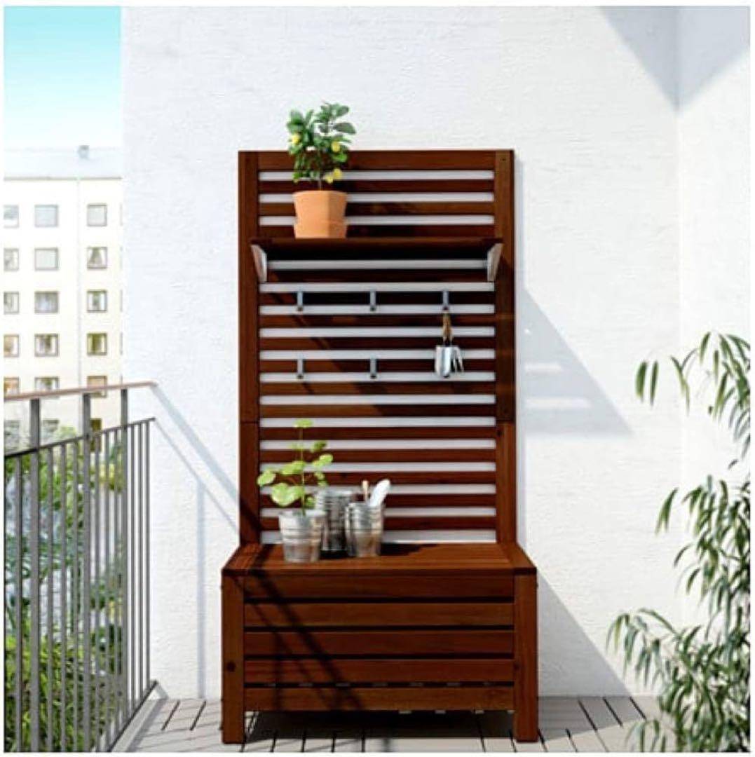 IKEA APPLARO 収納ベンチ＋ウォールパネルセット