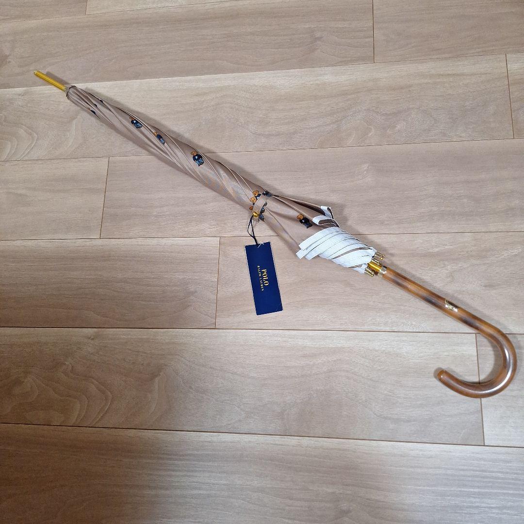 未使用 POLO ポロラルフローレン 長傘 ポロベア 総柄