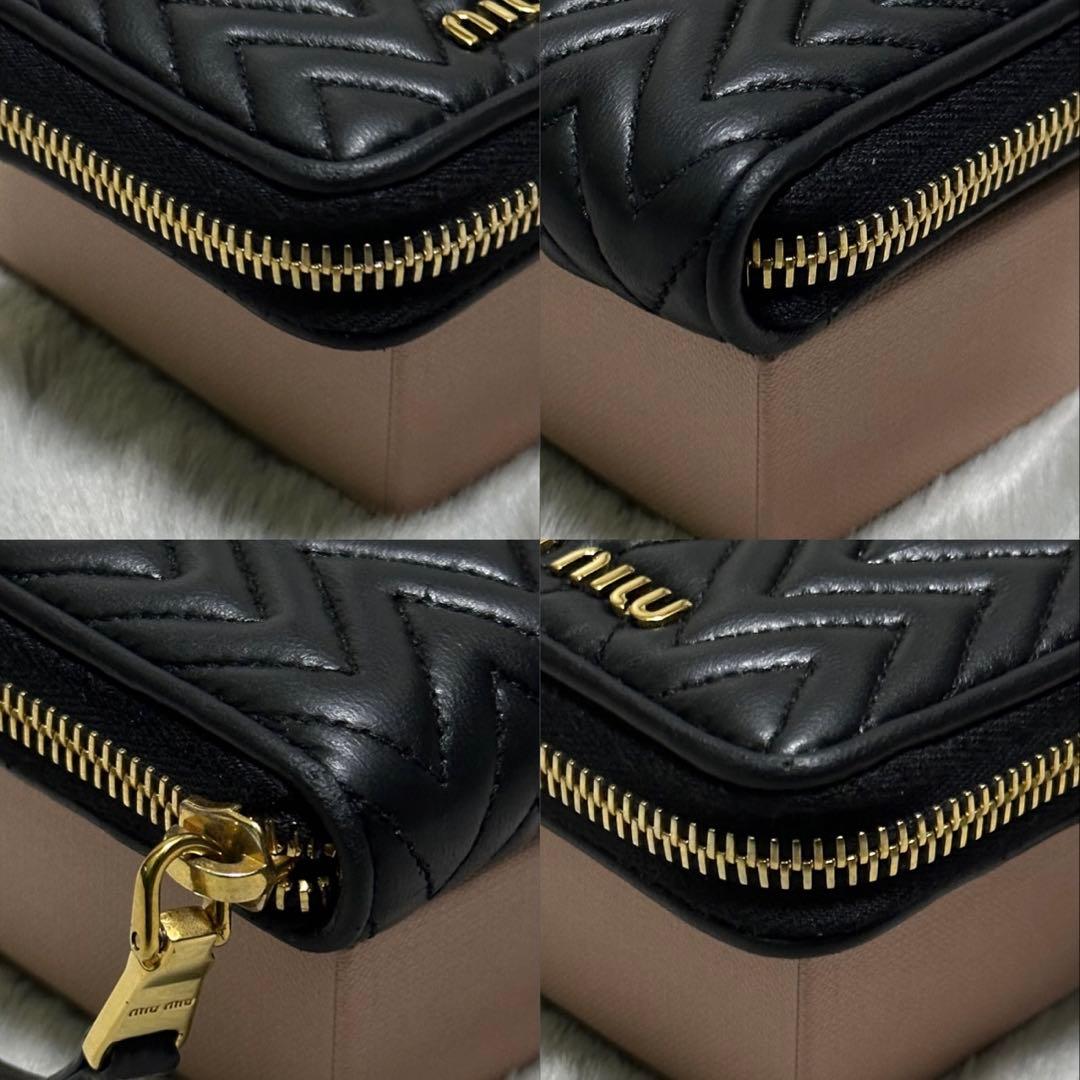 MIU MIUミュウミュウ ケース　マテラッセ　ラウンドファスナー