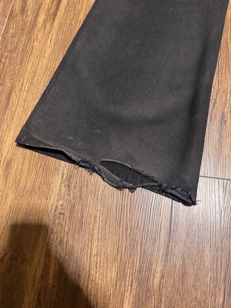 パンツ strapped flare oil pants M