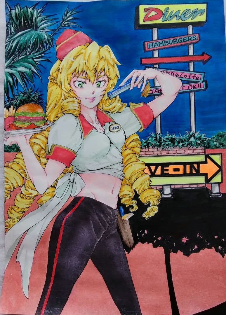 手描きイラスト　専用　化物語　神原駿河　悪役令嬢転生おじさん　グレイス&アンナ