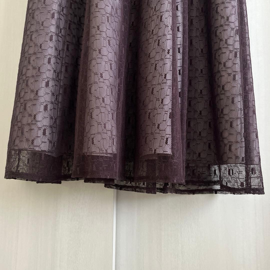 ANDRESD バックオープンジオメトリックドレス ブラウン