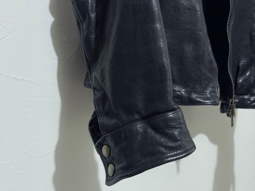 miu miu レザーライダースジャケット