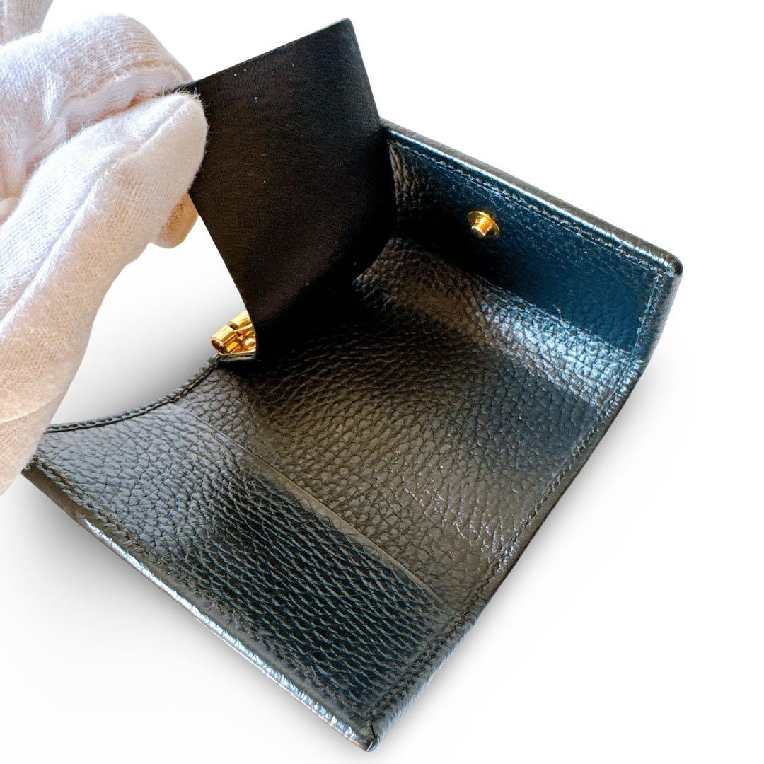 【極美品】GUCCI グッチ GGマーモント 6連キーケース ブラック レザー