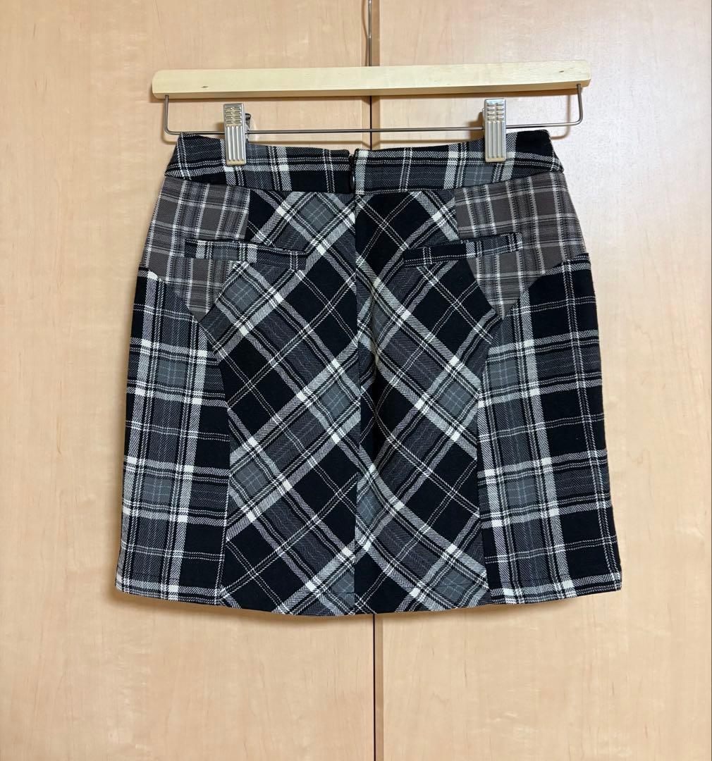 Andmary Anna check skirt ブラック S