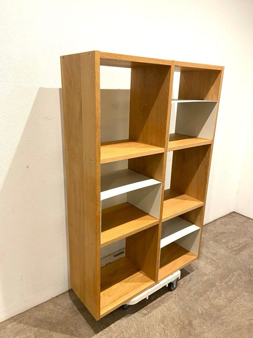 ⭐️超美品⭐️オプション付⭐️無印良品⭐️オーク材⭐️スタッキングシェルフ⭐️３段×２列