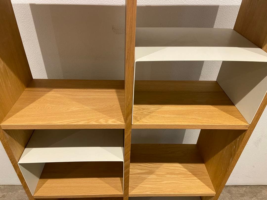 ⭐️超美品⭐️オプション付⭐️無印良品⭐️オーク材⭐️スタッキングシェルフ⭐️３段×２列