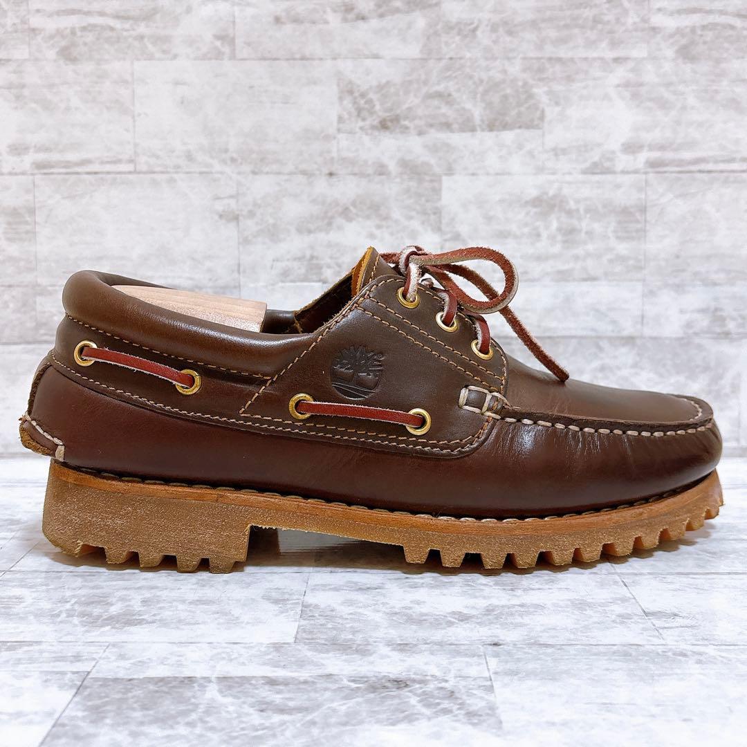 美品✨ティンバーランド 3EYE デッキシューズ 30003 24.5cm 茶