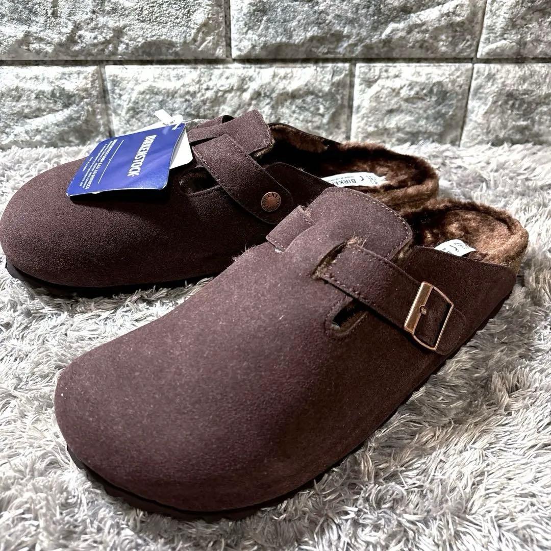 新品❣️ビルケンシュトック ボストン ムートン ダークブラウン 箱タグ付属✨