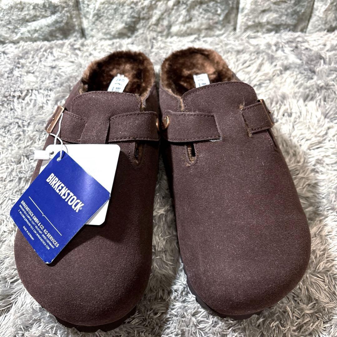 新品❣️ビルケンシュトック ボストン ムートン ダークブラウン 箱タグ付属✨