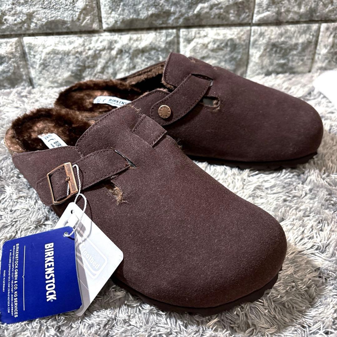 新品❣️ビルケンシュトック ボストン ムートン ダークブラウン 箱タグ付属✨