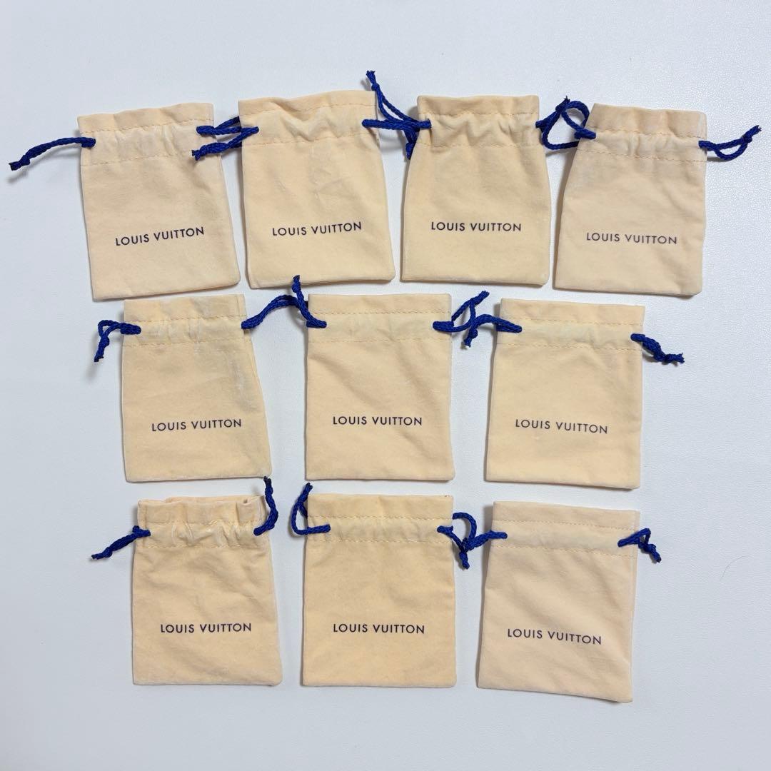 美品　ルイヴィトン　アクセサリー用保存袋　巾着袋　10枚セット　ベロア