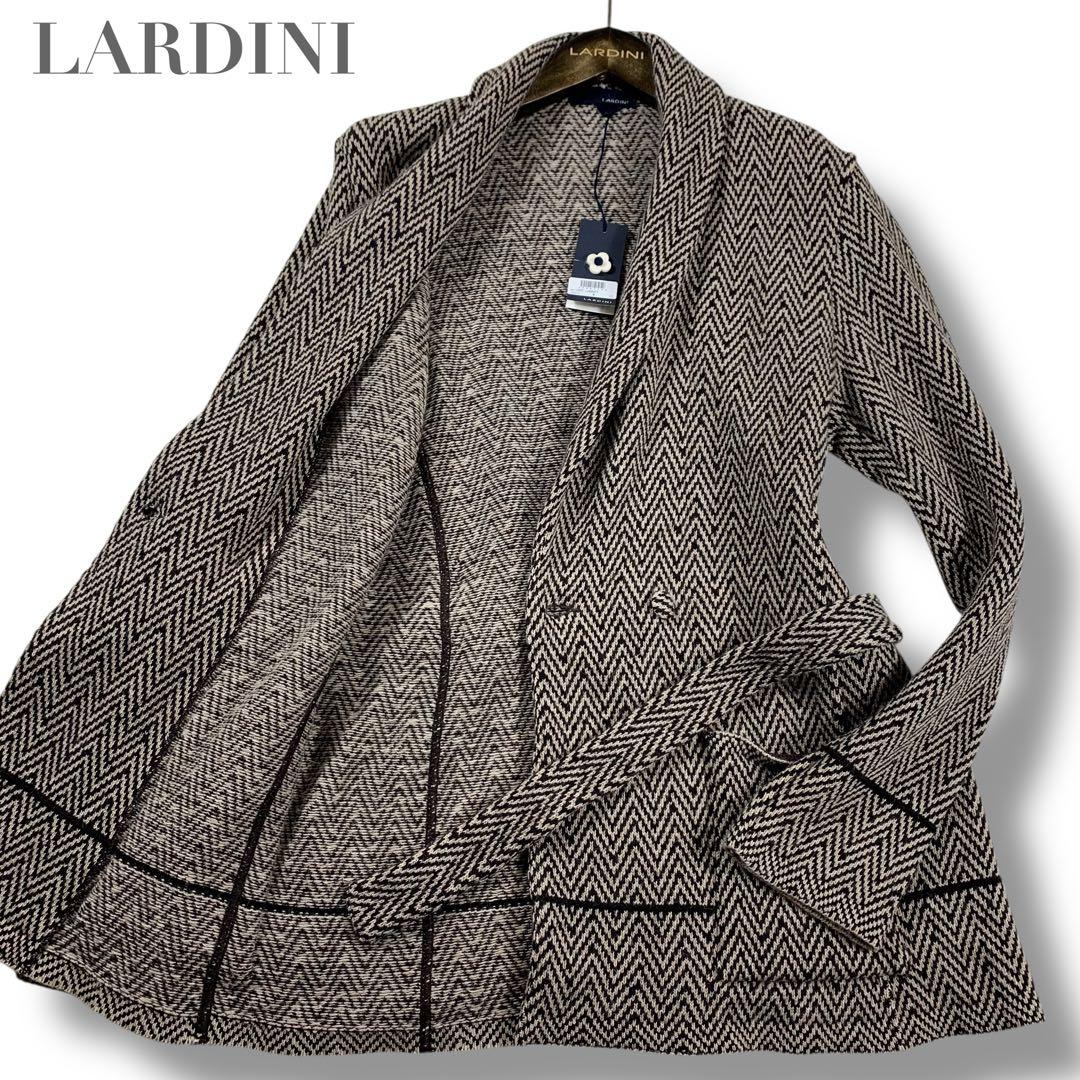 ほぼ未使用✨ラルディーニ ニットジャケット アルパカ混 シェブロン ダブル M