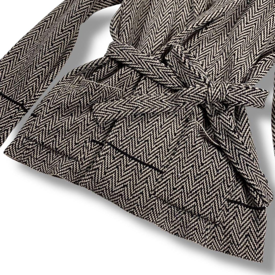 ほぼ未使用✨ラルディーニ ニットジャケット アルパカ混 シェブロン ダブル M