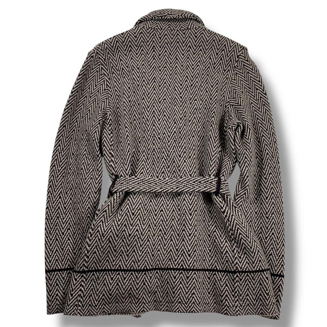 ほぼ未使用✨ラルディーニ ニットジャケット アルパカ混 シェブロン ダブル M