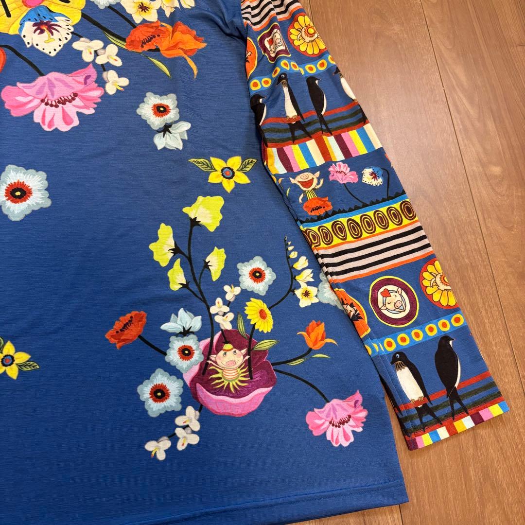 ナ*ロ様 OLLEBOREBLA アルベロベロ　チュニック　花と鳥とブタさん