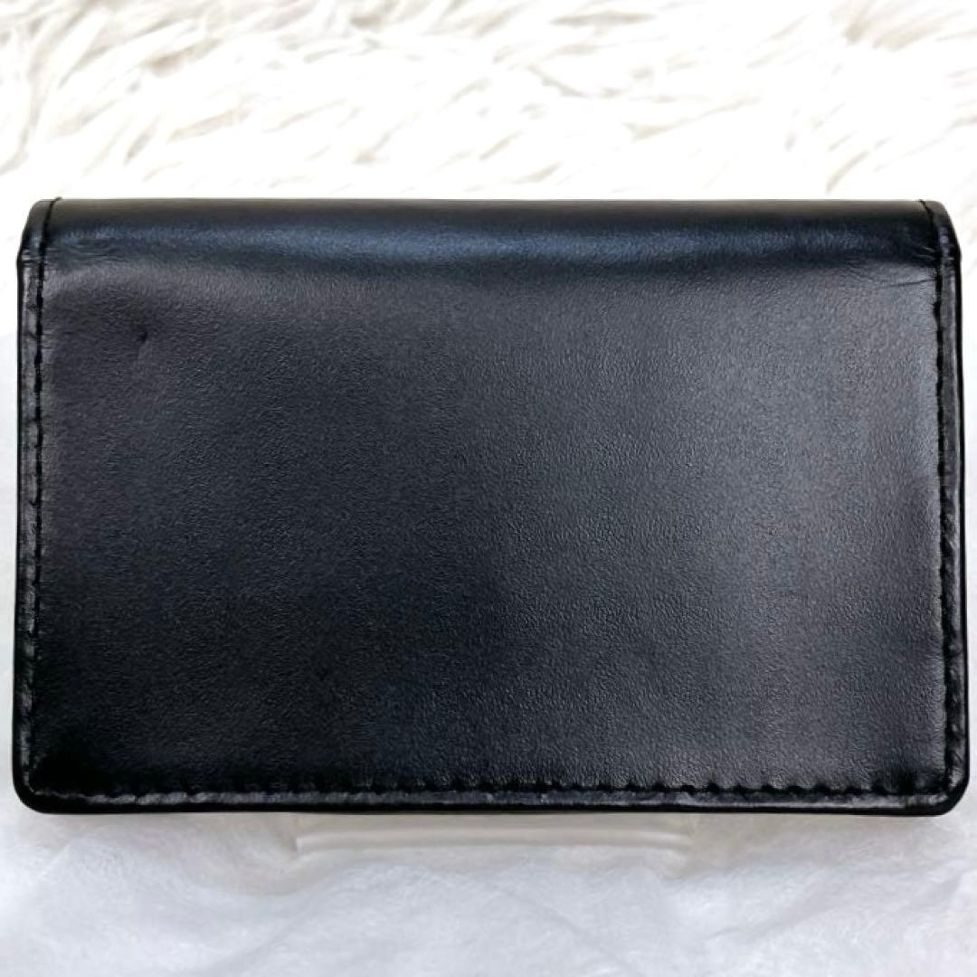 ノンちゃん タグ ディーゼル 名刺入れ カードケース ブラック 牛革