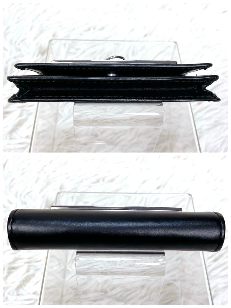 ノンちゃん タグ ディーゼル 名刺入れ カードケース ブラック 牛革