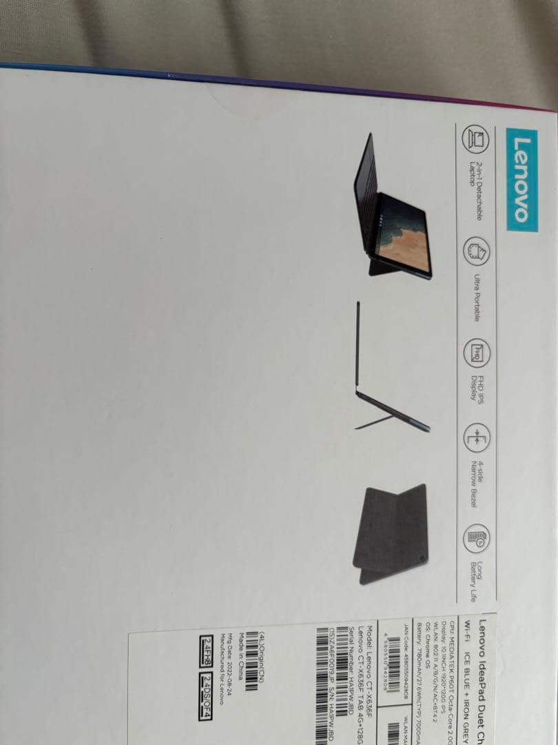 Chromebook本体 Lenovo IdeaPad Duet Chromebook