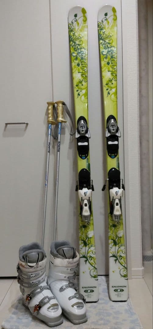 スキーセット　Salomon スキー板　ロシニョールブーツ　レディース