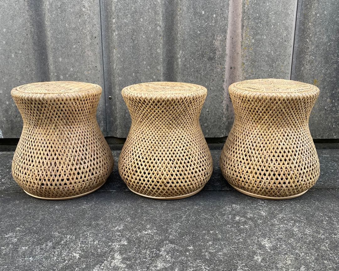 KANADEMONO/かなでもの/Eco Natural/ラタン/スツール/①