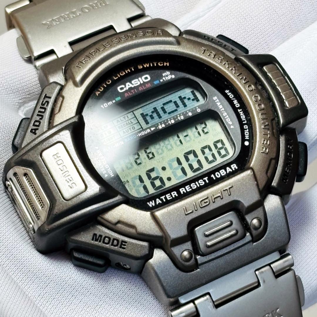 【入手困難】美品 プロトレック PRT-610 チタニウム 腕時計【1-B-⑤】