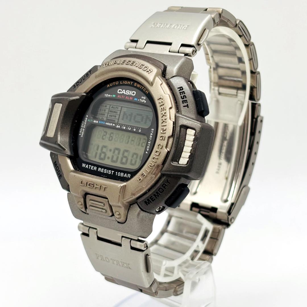 【入手困難】美品 プロトレック PRT-610 チタニウム 腕時計【1-B-⑤】