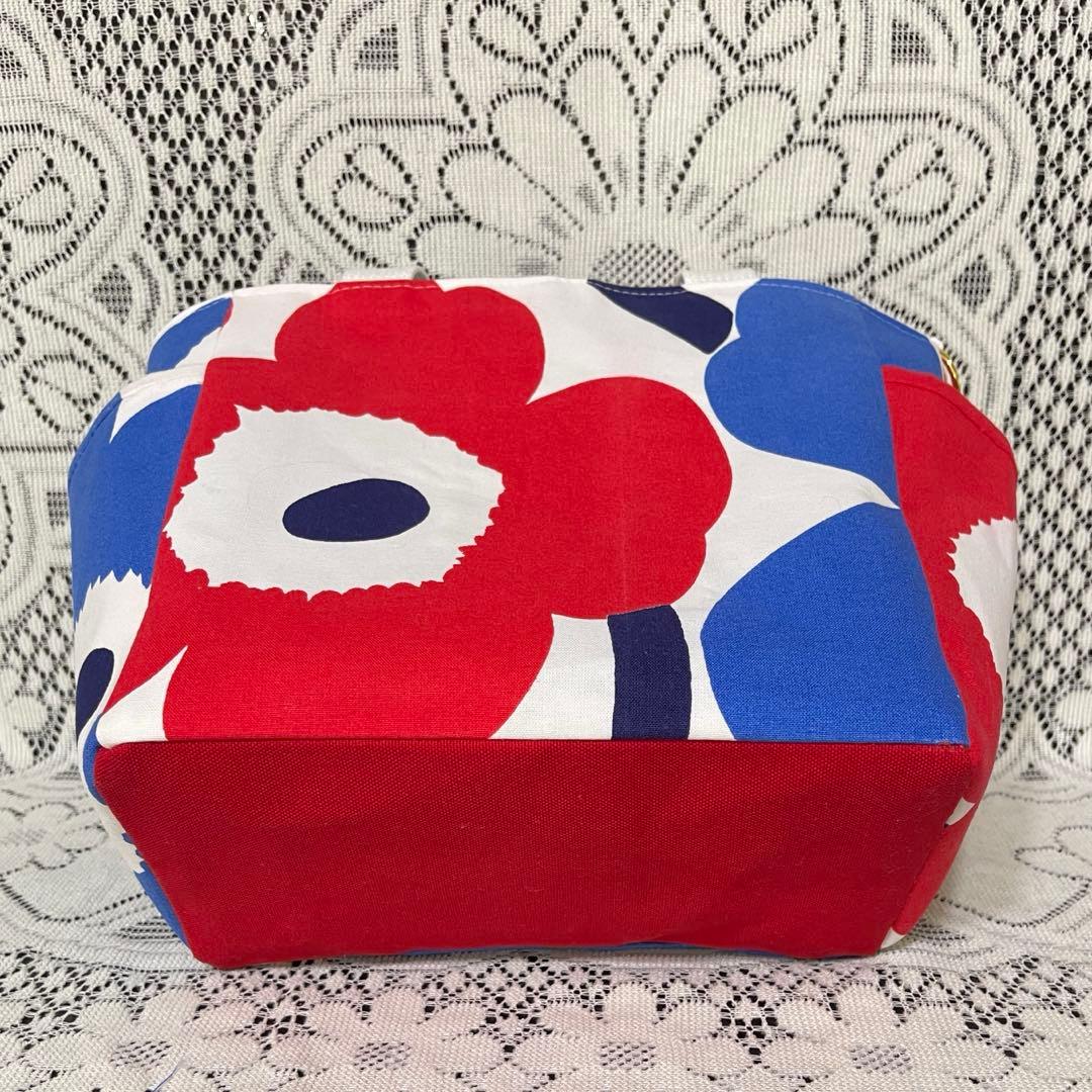 マリメッコ ウニッコ ミニトートバッグ ブルー×レッド ミャクミャク風 万博風