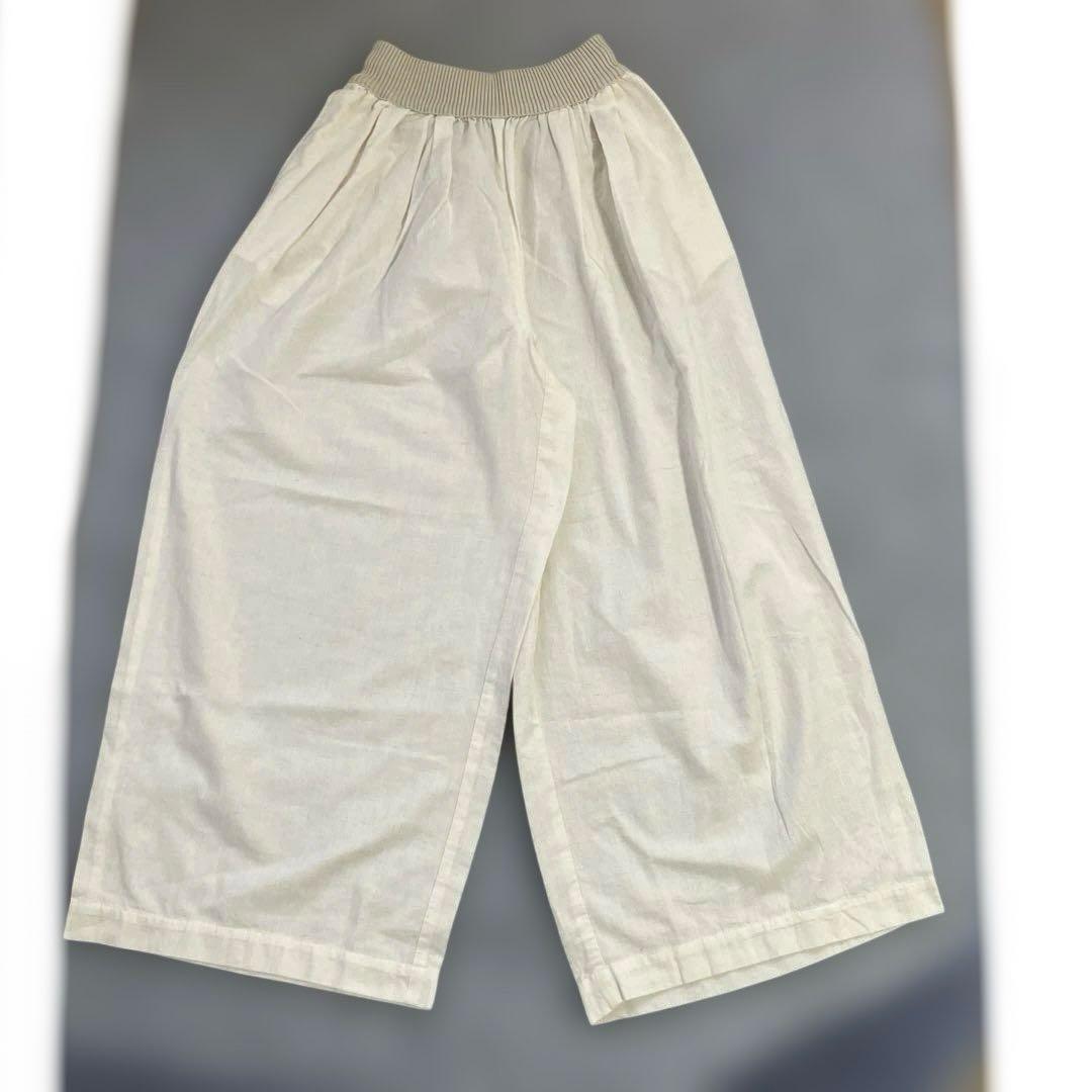 未使用品　M.&KYOKO 白色　ガウチョパンツ