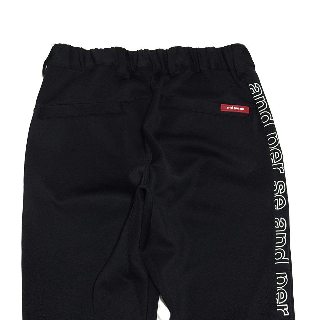 コタロウさん専用状態良好 アンパスィ ロゴ入りストレッチパンツ ブラック
