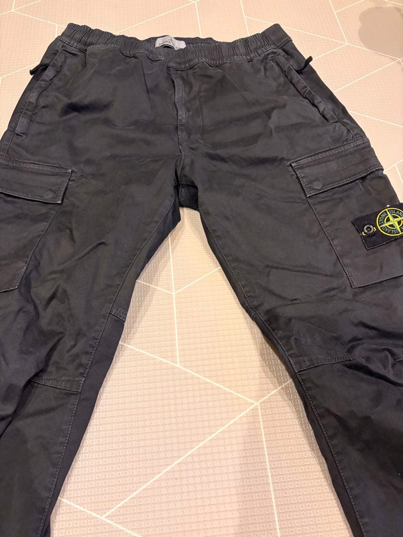 STONE  ブラックカーゴパンツ W32
