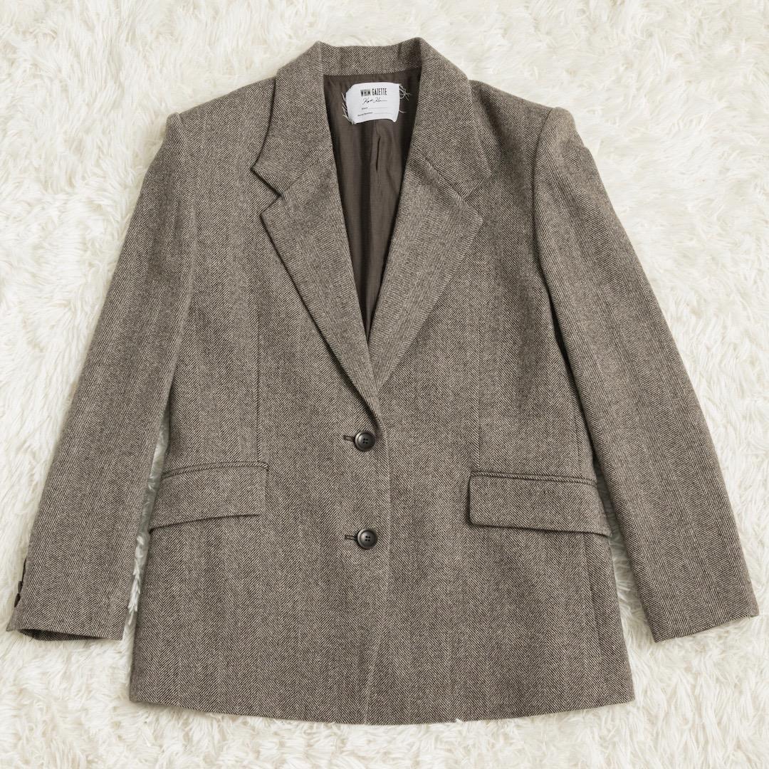 Whim Gazette 長谷川京子さんコラボ ヘリンボーンテーラードジャケット
