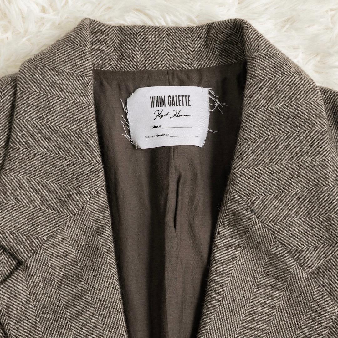 Whim Gazette 長谷川京子さんコラボ ヘリンボーンテーラードジャケット
