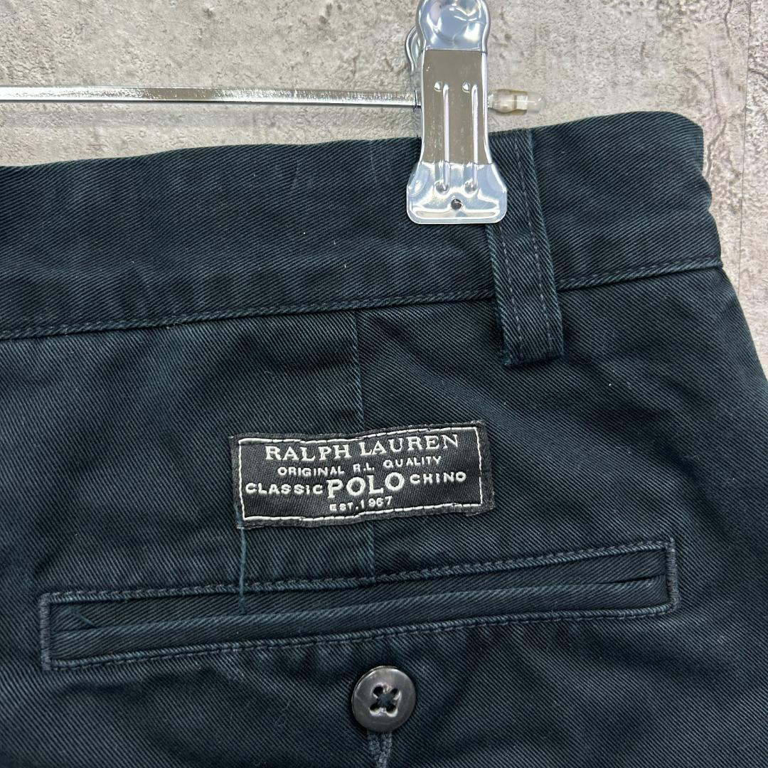 や*じ様 ポロ バイ ラルフローレン　2タック　ポロチノ　チノパン　古着　ブラッ