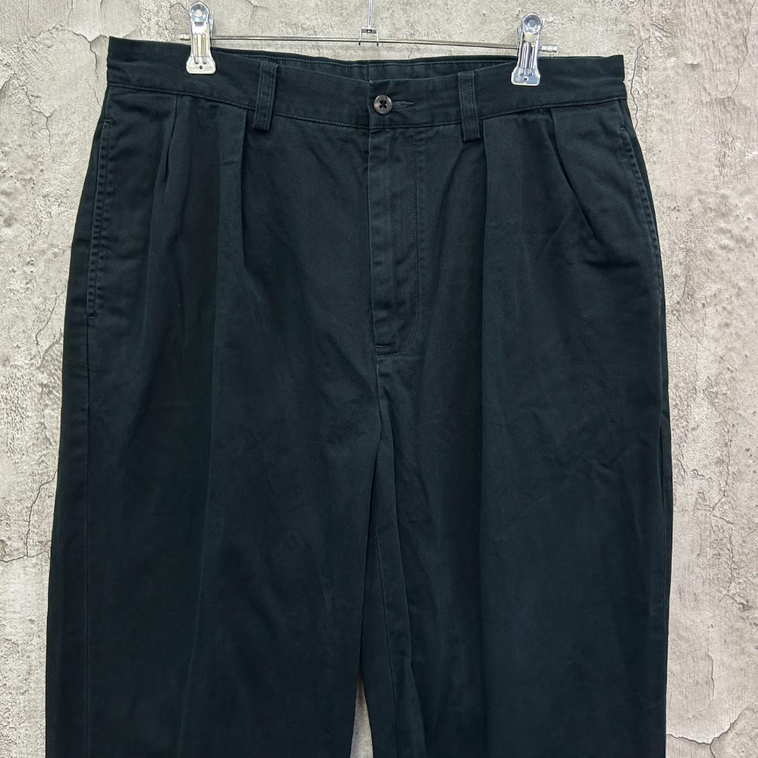 や*じ様 ポロ バイ ラルフローレン　2タック　ポロチノ　チノパン　古着　ブラッ