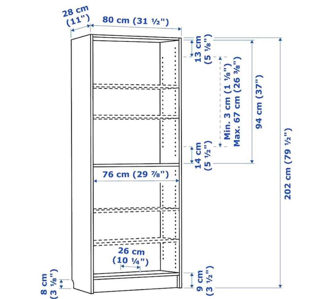 【Alice】IKEA ビリーと上部追加ユニットセット　2セット