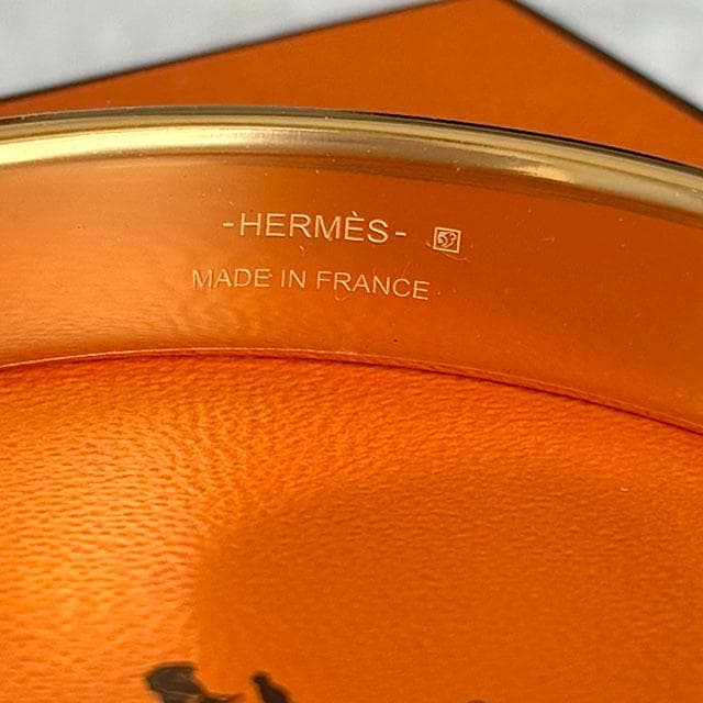 新品‼ エルメス オランプ バングル ブレスレット ゴールド×ホワイト