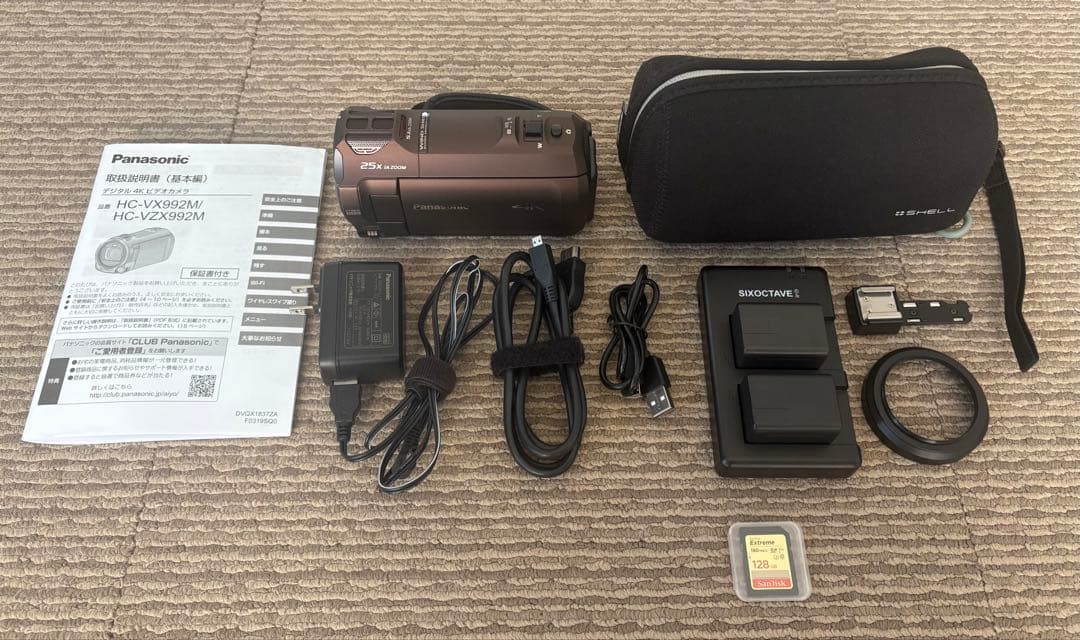 【美品】Panasonic 4K ビデオカメラ HC-VX992M ブラウン