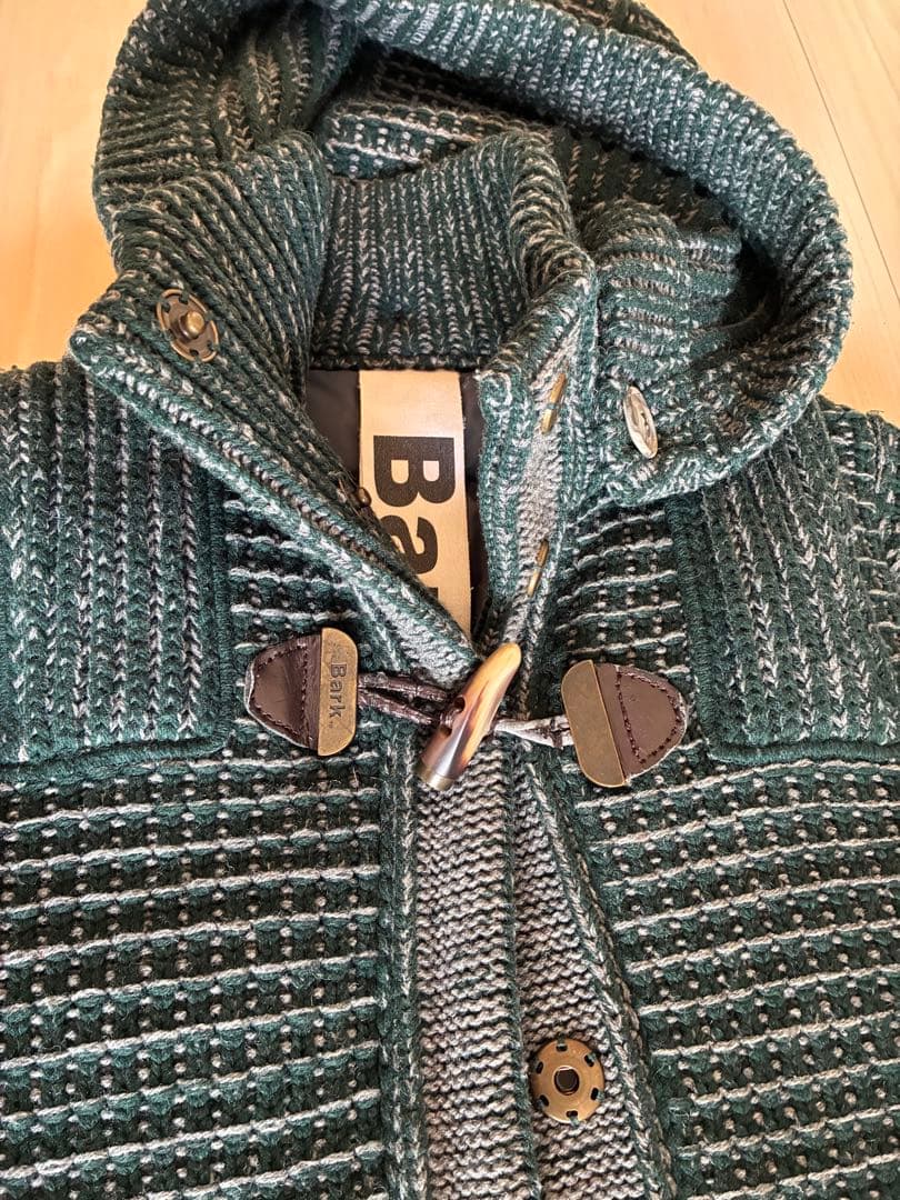 Bark ダークグリーン フード付きダッフルコート